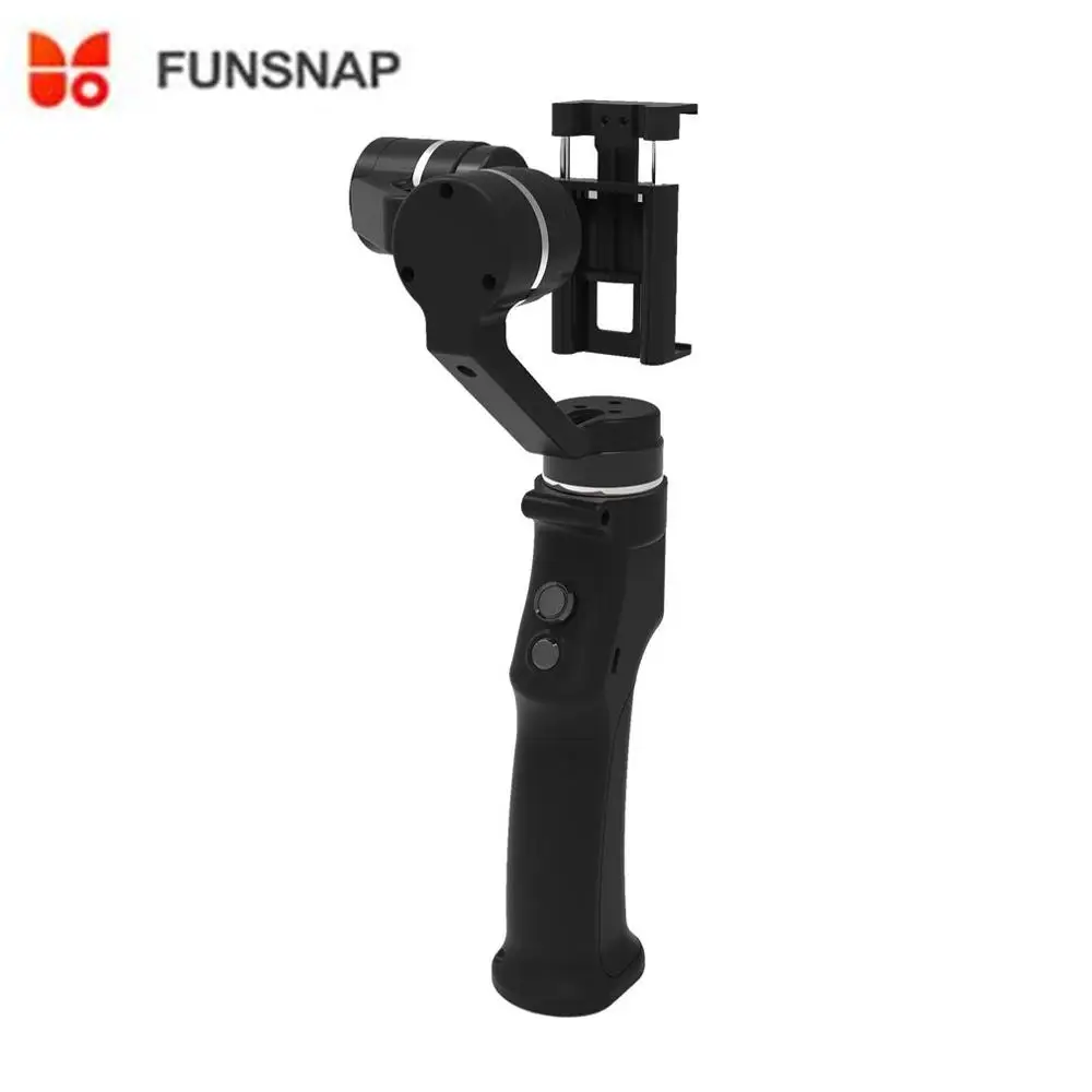 Черный Захват funsnap 3-axis смартфон ручка карданный стабилизатор штатив «стедикам» для смартфонов iPhone X 8 VS Zhiyun Smooth 4 Feiyu Vimble 2 - Цвет: Черный