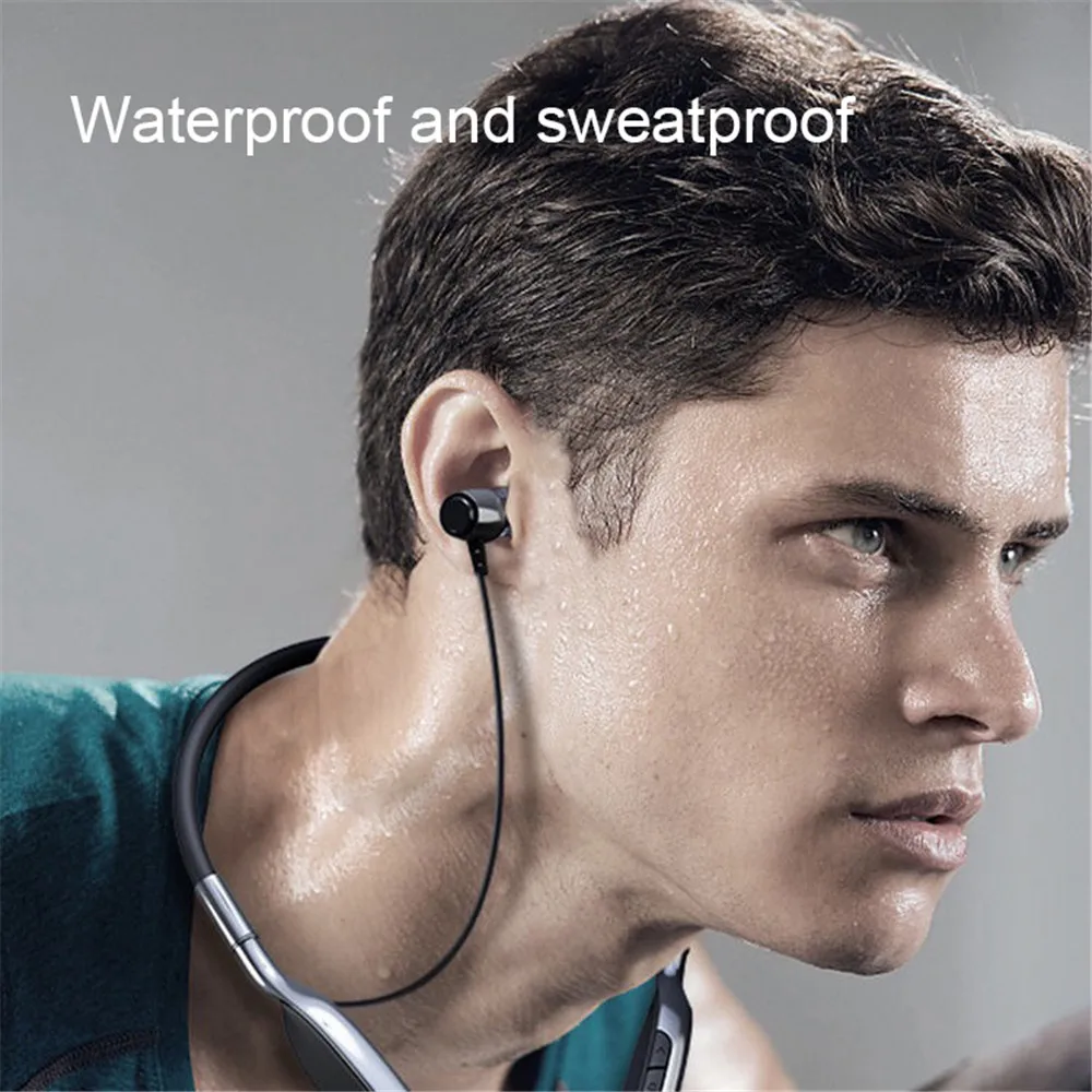 Magnetic Wireless Sports Running Earphones Stereo Bluetooth 5 0 Headphones IPX5 Waterproof Headset for Phone Listening Music