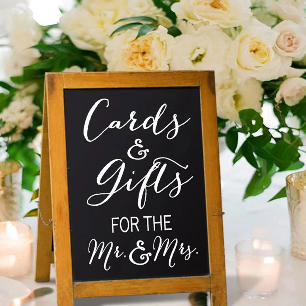 Cards Sign Vinyl Wall Sticker Anniversary Banquet Wedding Reception Gift Decal Table Nordic Home Decoration Art Murals C473 | Дом и сад