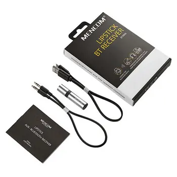 

Mencom Receiver 3.5mm Jack Wireless Car Audio Music Adapter With Mic Cable For Speaker Headphone PC