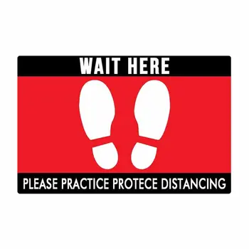 

Social Distancing Floor Decals Only 6 Feet Apart Anti-Slip Safety Floor Sign Marker Keep Safe Distance Floor Sticker