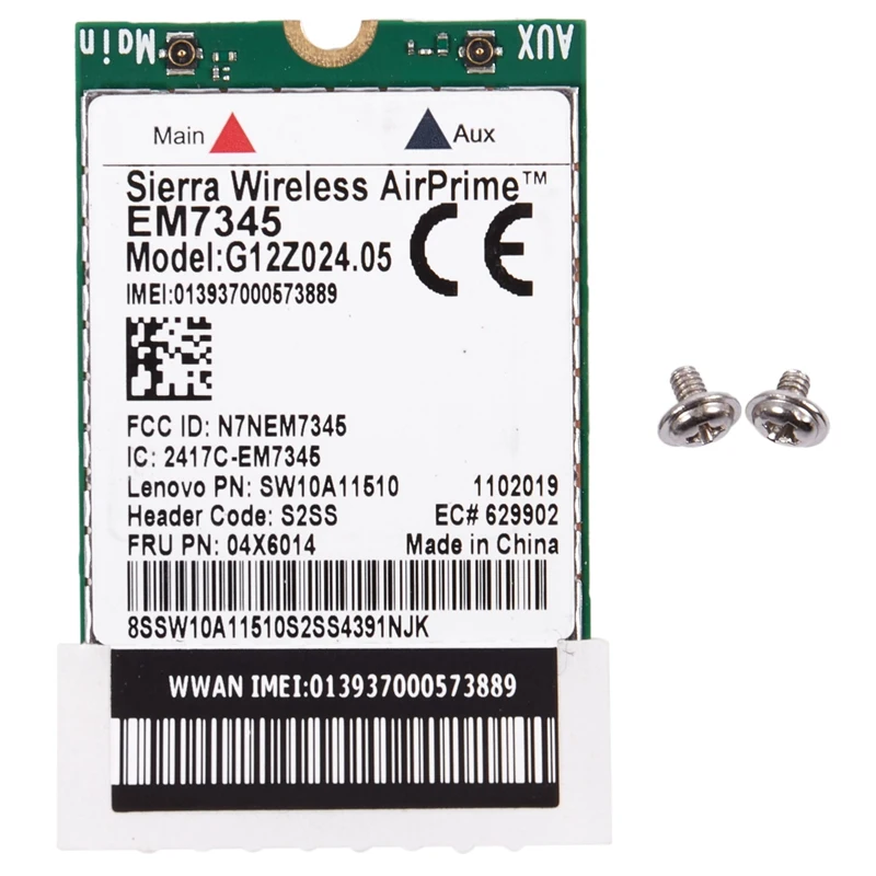 GOBI5000 EM7345 LTE FRU 00JT511 ThinkPad 10 планшет TP 10 WWAN HSPA+ 42 Мбит/с 4G модуль NGFF