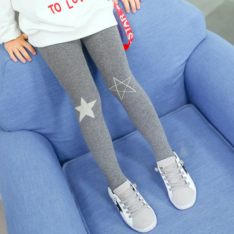 

2019 Autumn New Style Children Base Patyhose Cotton Star GIRL'S Leggings Socks Korean-style Children Even Foot Socks