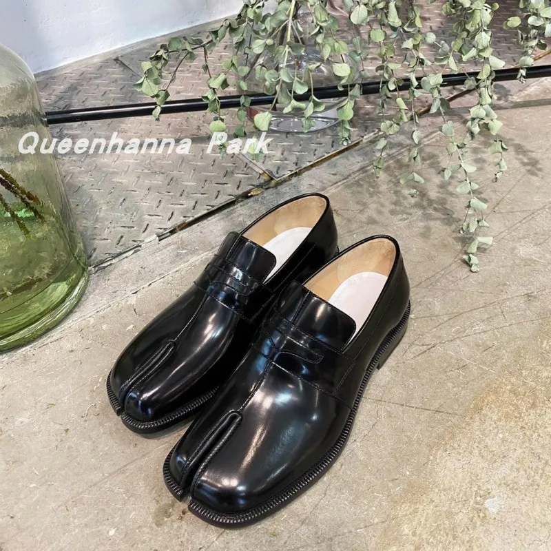 Flats Tabi Ninja Moccasins Round Split Toe Shallow Women Single Shoes Lazy Slip On Slingback Mules Leather Soft Loafers | Обувь