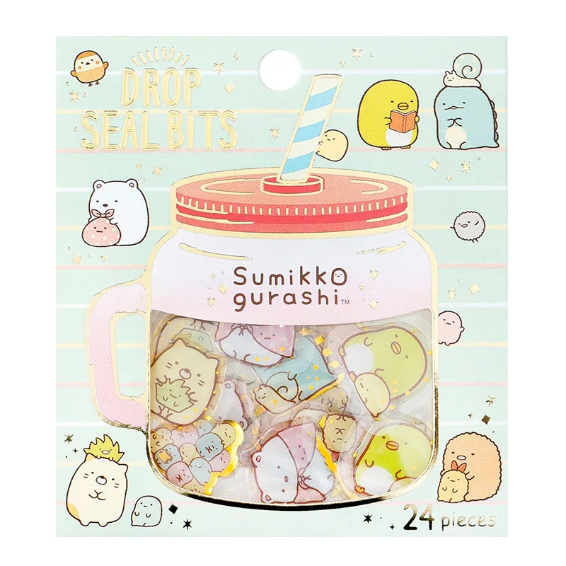 Rilakkuma Хрустальная капельница прозрачные дневные декоративные наклейки Скрапбукинг палочка этикетка канцелярские наклейки для дневника, альбома