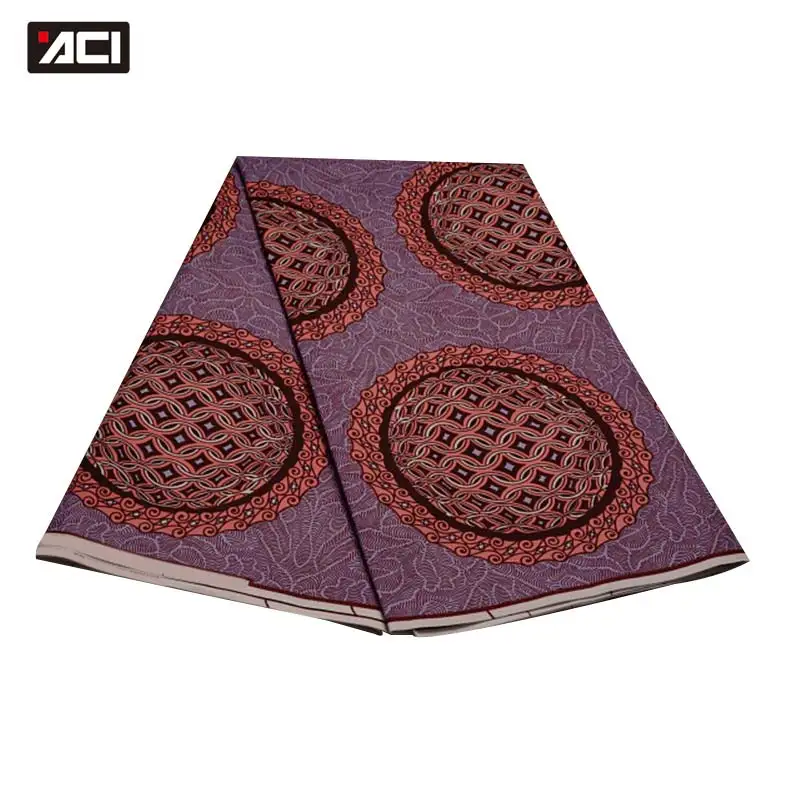 

ACI African Print Wax Fabric 3 Yards/Piece Tissu Wax African Ankara Fabrics 100% Polyester Pongee Batik Wax For Wedding Dress