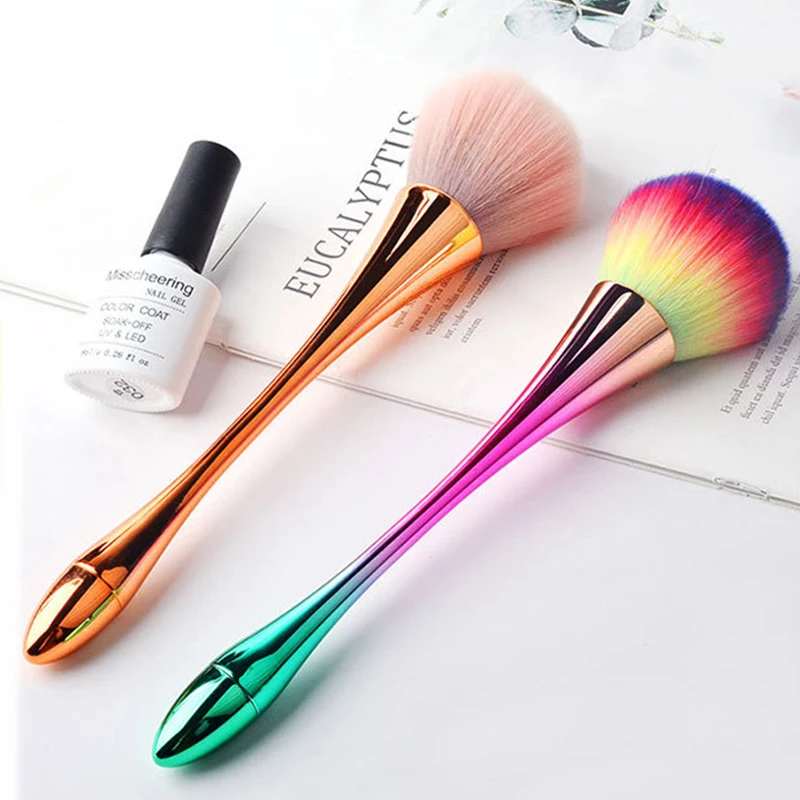 

Long-holder Nail Dust Brush 3 Colors Nail Art Soft Dust Cleaner Cleaning Brush for Cleaning Manicure Brush UV Gel Powder Removal
