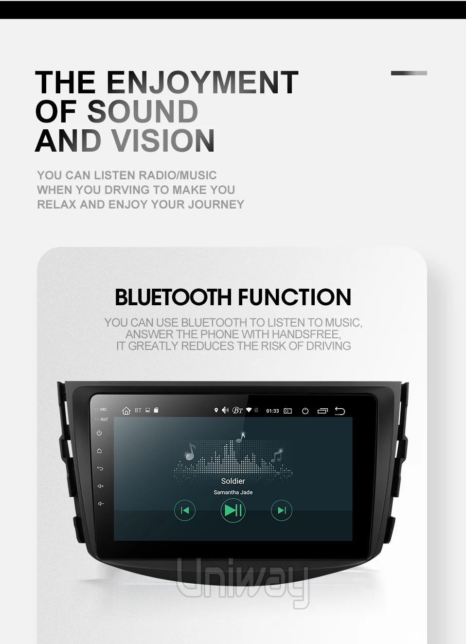 Top Uniway ARAV48071 android 9.0 car dvd for Toyota RAV4 2007 2008 2009 2010 2011 car radio gps navigation with steering wheel 3 Top Uniway ARAV48071 android 9.0 car dvd for Toyota RAV4 2007 2008 2009 2010 2011 car radio gps navigation with steering wheel 3