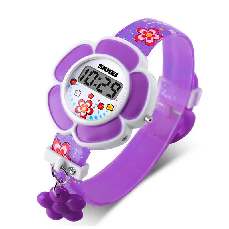 Детские цифровые часы электронные Sprot силиконовые детские часы для мальчиков наручные часы для девушек Горячая Детская Подарочная игрушка - Цвет: Purple