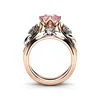 2Pcs/Set Fashion Women Ring Exquisite Zircon Rose Flower Ring For Women Jewelry Accessories Anniversary Gift ► Photo 2/6