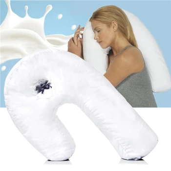 

U Shaped Neck Back Sleep Pillow Side Sleeper Pillows Neck Back Care Hold Neck Spine Protection Cotton Pillow Y