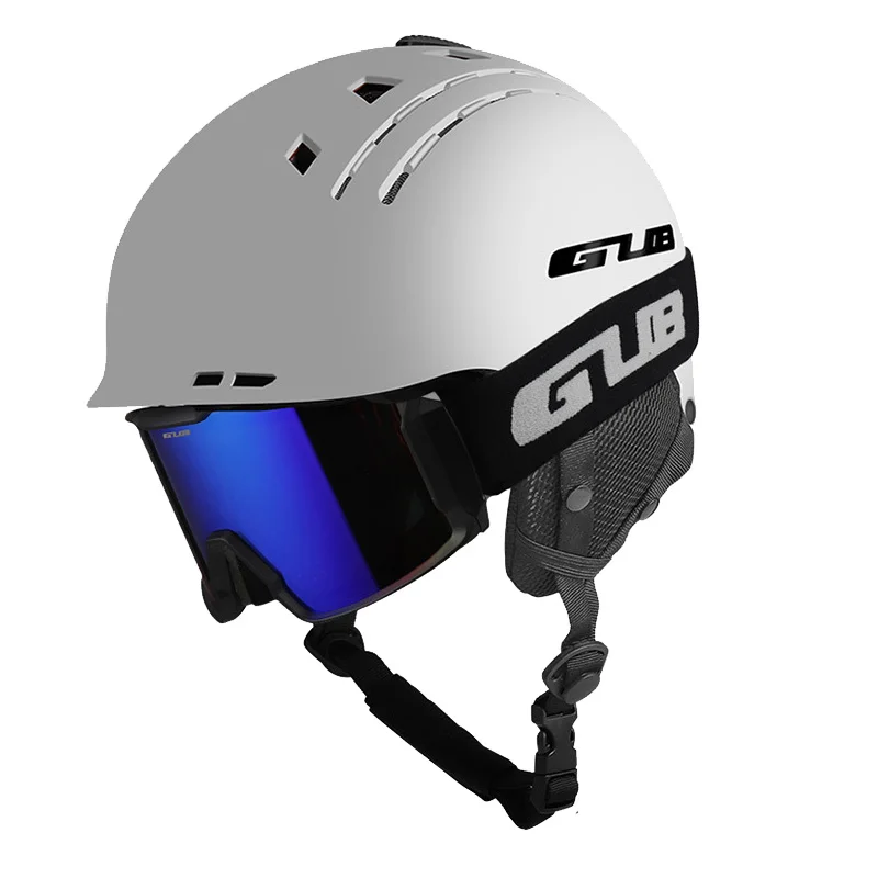 Зимний лыжный шлем для мужчин и женщин, для спорта на открытом воздухе, катания на лыжах, альпинизма, сохраняющий тепло шлем для сноуборда, Регулируемый шлем для скейтборда - Цвет: color 01