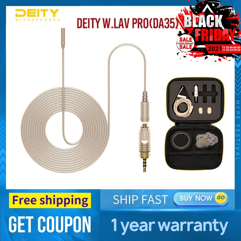 Профессиональный петличный микрофон Deity W.Lav Pro(DA35) IP57 водонепроницаемый 83 дБ