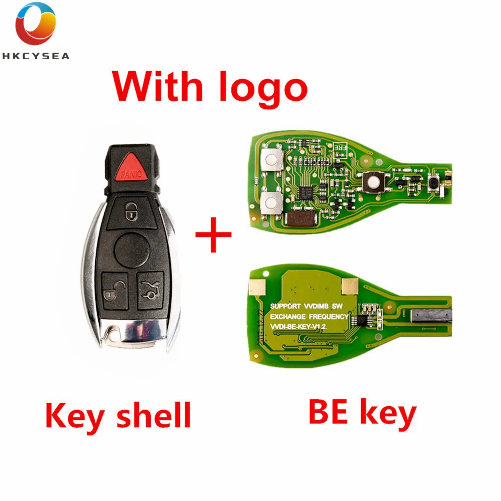 XHORSE VVDI быть Ключевые Pro для Benz V1.5 PCB дистанционного ключа чип улучшенная версия смарт-ключ оболочки с логотипом можете обменять MB BGA маркер