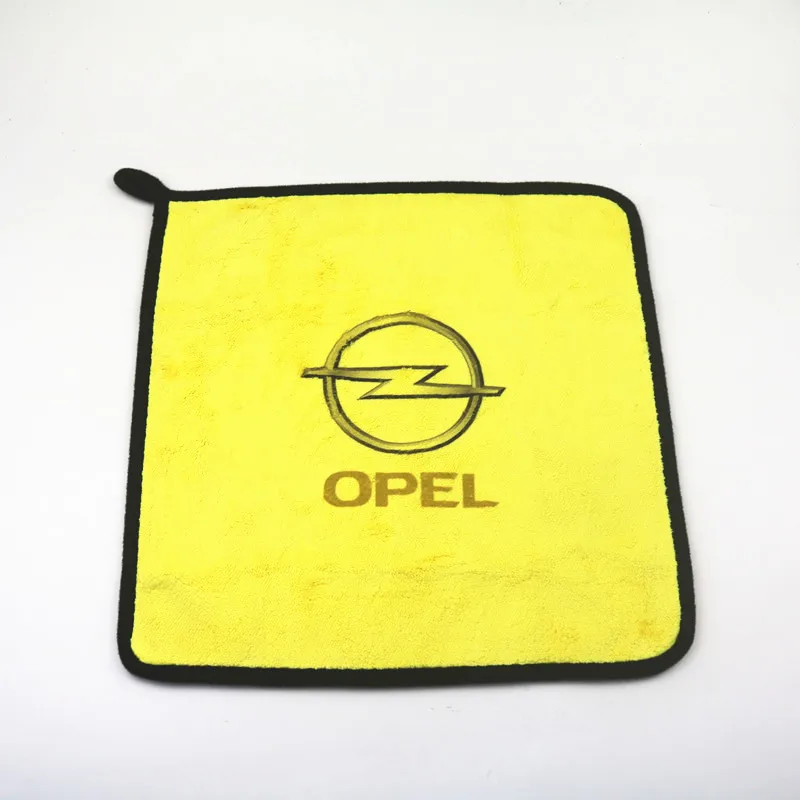 For Opel 2 30*30 см Автомобильная наклейка моющее полотенце из микрофибры для чистки автомобиля для Opel Astra H G J Insignia Mokka Zafira Corsa Vectra C D Antara - Цвет: For Opel 2