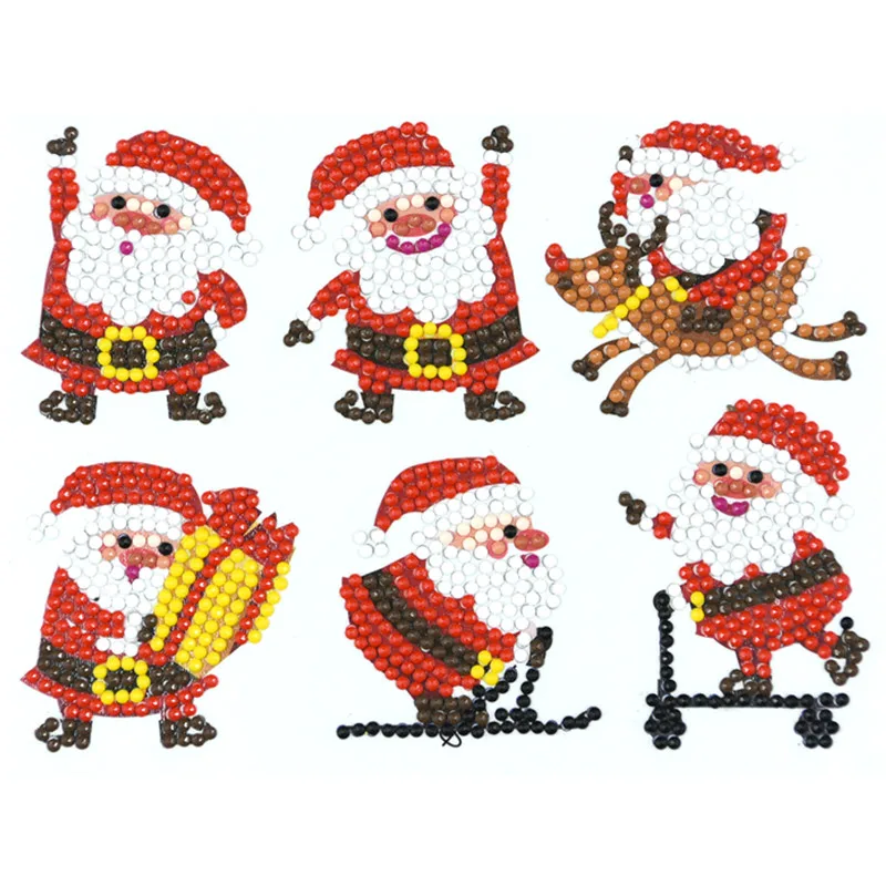 

Christmas Diamond Painting Kits for Kids 5D DIY Diamond Kits Paint by Numbers Handmade Sticker Arts and Crafts for Children