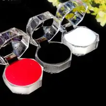 1 шт., элегантное 3,8*3,8 см Портативный акриловые прозрачные кольца коробка для показа сережек Свадебная коробочка для украшений