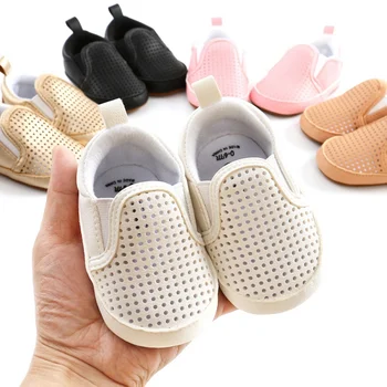 

Fashion Baby Boys Girls Soild Cotton Shoes Soft Sole Canvas Toddler First Walkering Shoes 8