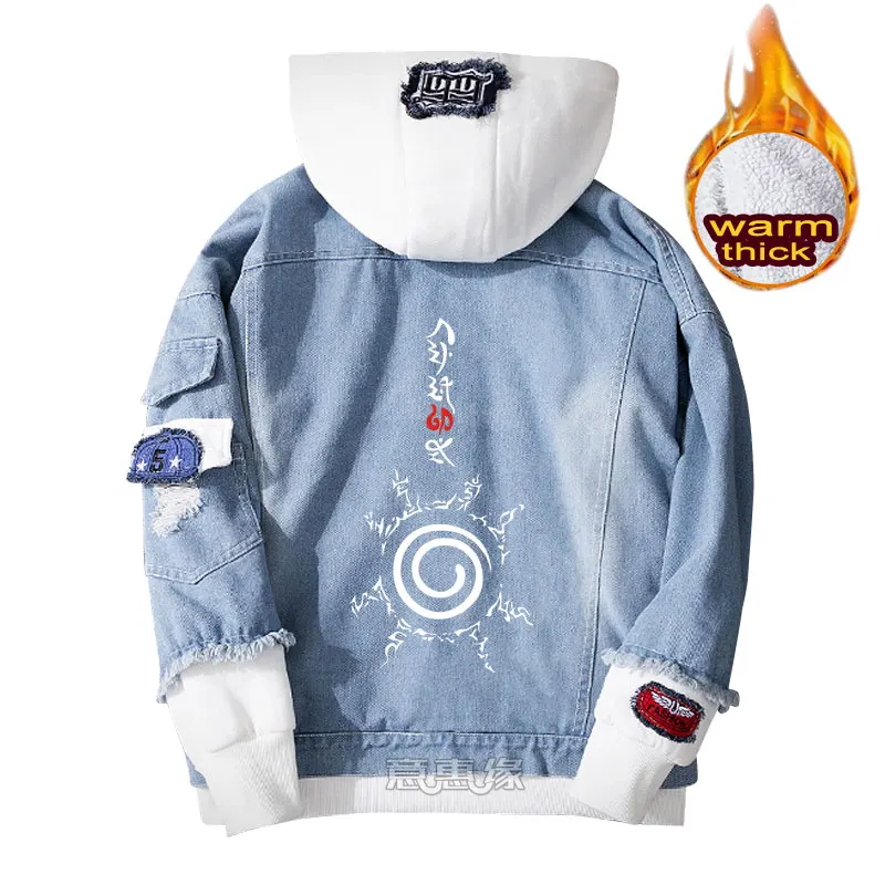 028 Аниме Наруто Толстовка Ootutuki Hagoromo Itachi Uchiha Sasuke Косплей пальто Джинсовая куртка для мужчин зимние женские теплые джинсы толстовки - Цвет: 028