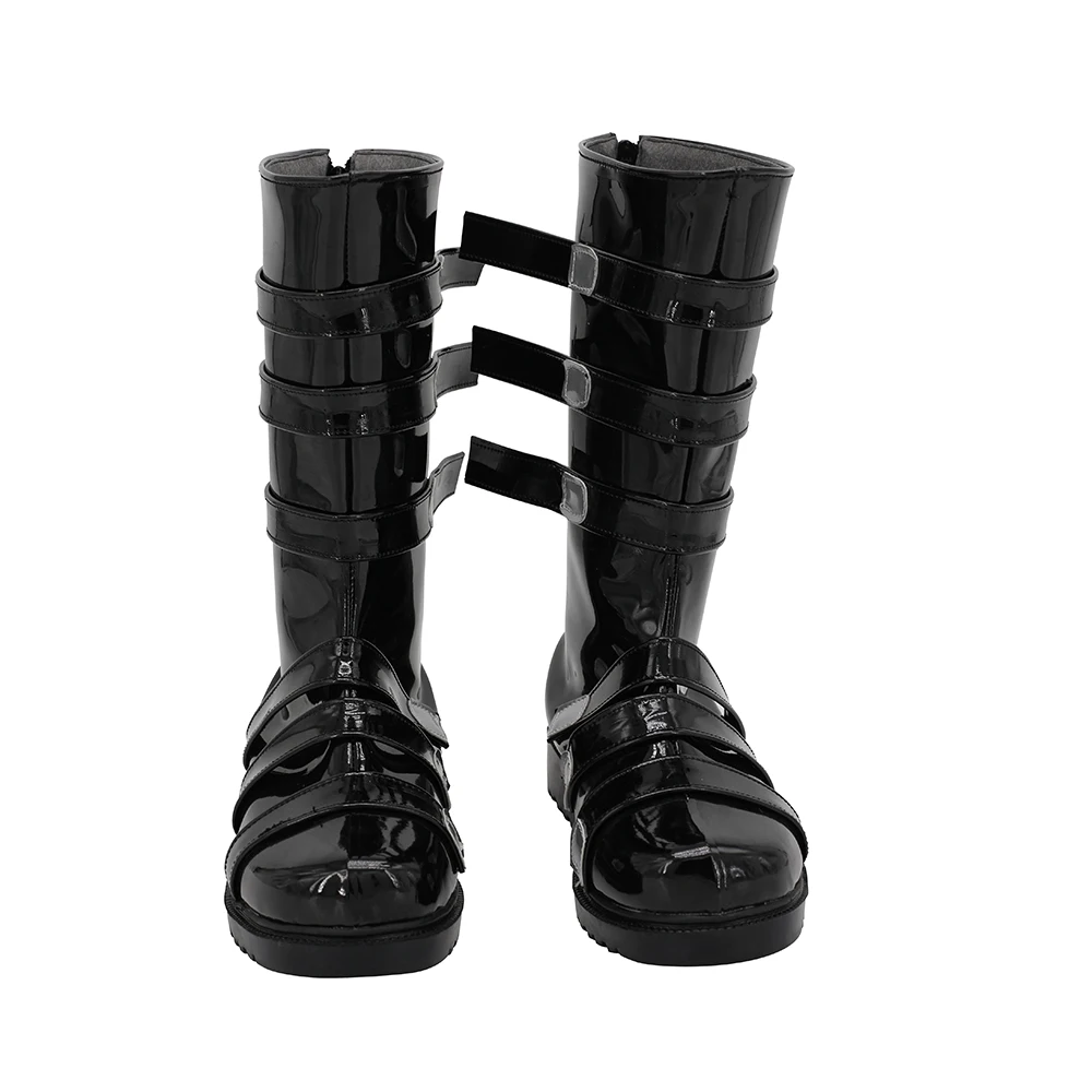 Arknights Vigna Cosplay Boots Customized Leather Shoes Black Custom Made (5)