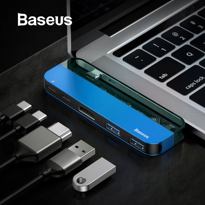 

Baseus USB C HUB 3.0 For Macbook Pro Surface HDMI Thunderbolt 3 Power Adapter Multi USB 3.0 USB-C Type C HUB For Huawei Matebook