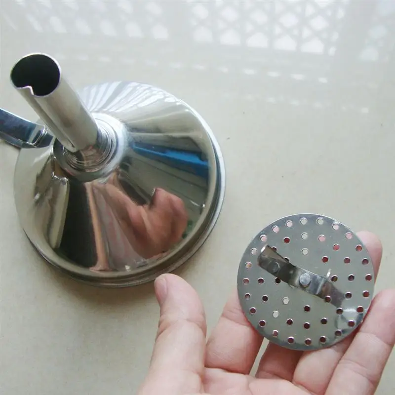 Kitchen Funnel Stainless Steel Funnel With Handle For Transferring Liquid Fluid Dry Ingredients Powder Home Kitchen 1 Kitchen Funnel Stainless Steel Funnel With Handle For Transferring Liquid Fluid Dry Ingredients Powder Home Kitchen 4
