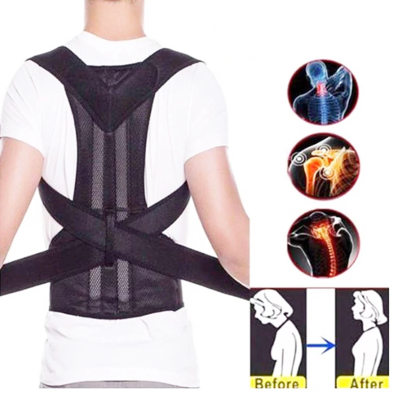

Back Posture Corrector Shoulder Lumbar Brace Spine Support Belt Adjustable Adult Corset Posture Correction Belt Body Health Care