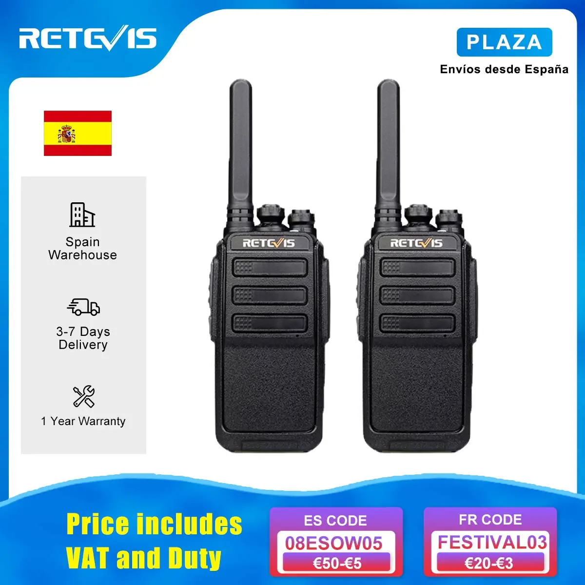 Рация RETEVIS RT28 2 шт. PMR радио Handsfree PMR446 микро USB зарядка портативный мини