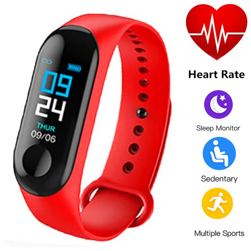

M3 Smart Watch Bracelet Band Fitness tracker Wristband Heart Rate Activity Screen Smart Electronics Bracelet watch pk B57 L7 K7