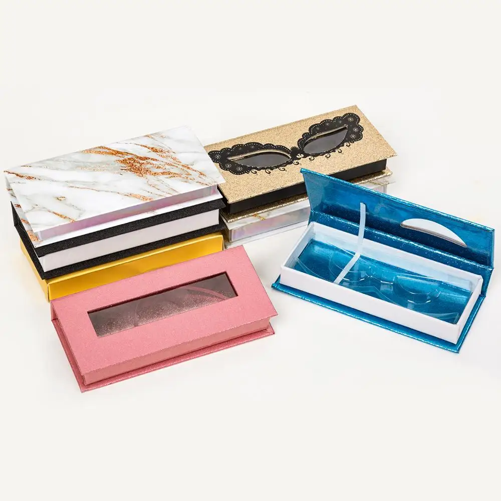 Custom Eyelashes Packing Boxes Gift box Lashes Package Customize Storage Cases Makeup Cosmetic Case Mink False Eyelash 1Pcs