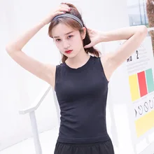 Стильный летний Быстросохнущий Приталенный жилет без рукавов для йоги, занятий спортом, Занятий Аэробикой, йогой, бегом, фитнесом, топы, облегающая футболка