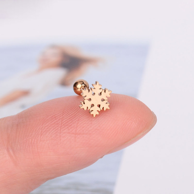 Stainless Steel Mini Stud Earrings Butterfly Snake Stars Helix Cartilage Tragus Labret Lobe Ear Piercing Jewelry