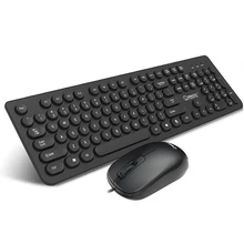 Модный комплект клавиатура и мышь для офиса, дома, бизнеса, USB Проводная клавиатура и мышь, набор в стиле панк, круглая Кепка для ключей