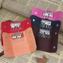 Кожаный бумажник для ключей с пряжкой для женщин и мужчин, держатель для ключей, органайзер для менеджера, патент, чехол для ключей для автомобиля, Femme, мужской подарок