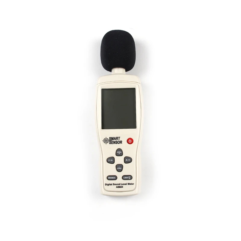  Medidor de nivel de sonido Vlike LCD Digital audio sonido  decibeles nivel de ruido Monitor dB Medición de 30 dB a 130 dB de ruido  registro de fecha, para hacer pruebas. 
