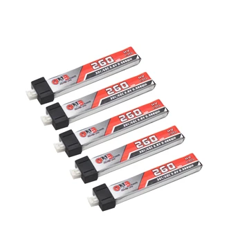 

5PCS GAONENG GNB 1S 260mAh 3.8V 30C 4.35VHV Lipo battery PH2.0 Plug for US65 Inductrix FPV BetaFPV 65S UR65 Tiny Whoop Drone