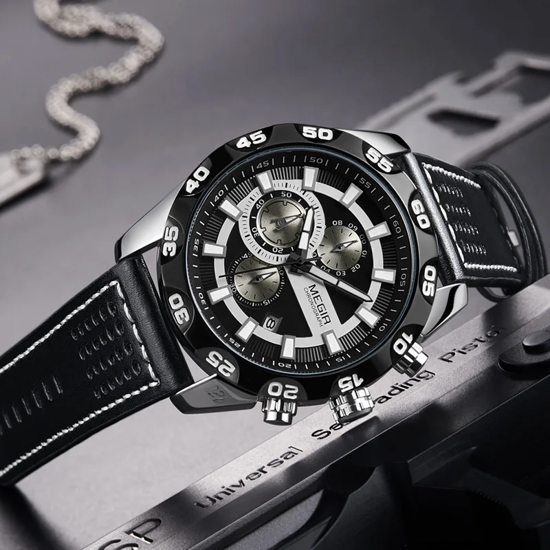 

Genuine Product Hot Selling Natural Detox Gainer Megir MEN'S Watch Multi-functional Fashion & Sports Versatile Watch Quartz Watc