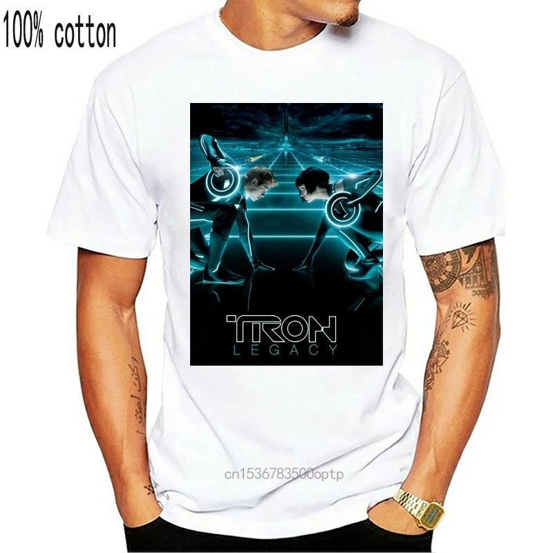 TRON LEGACY v1 футболка черный фильм плакат все размеры S 5XL | Женская одежда