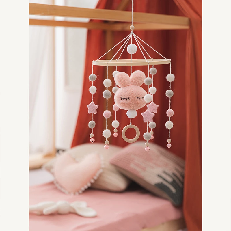 Newborn Bed Bell Baby Rattles Crib Mobiles Activity Play Gym Toy for 0-12 Months Cart Accessories