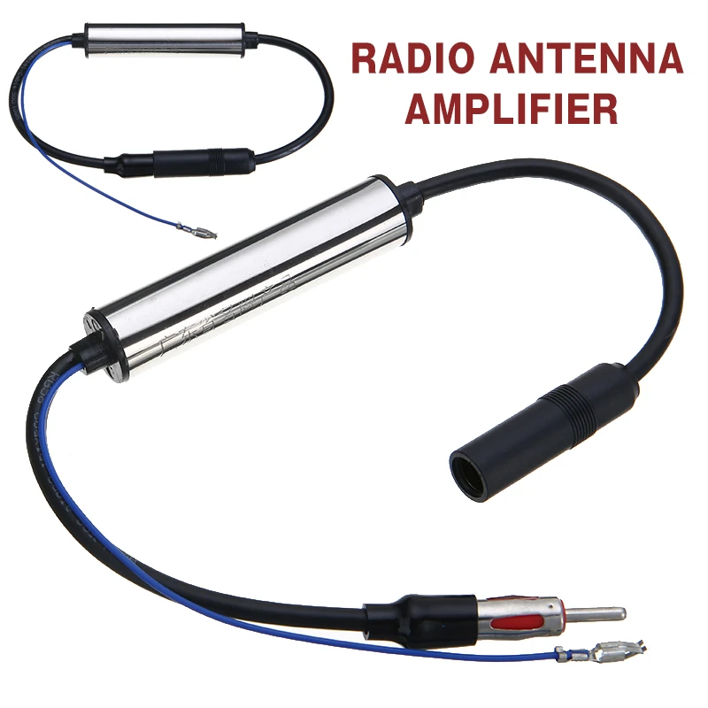 2V Car Aerial Antenna Amplifier AM/FM Inline Signal Radio Aerials Amp