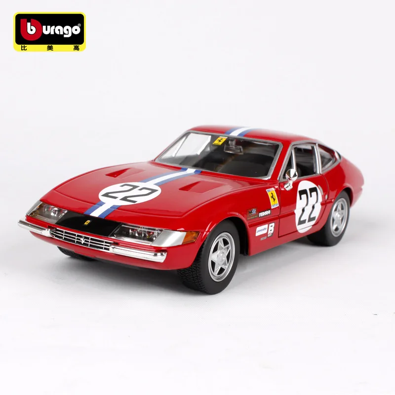 

1-24 Bimeigao Original Factory Ferrari 365 GTB4 Race Car Model Alloy Car Model