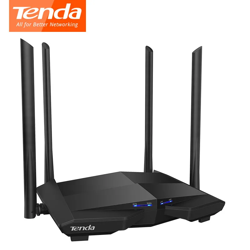 Tenda AC10 AC1200 двухдиапазонный 2,4G/5G Беспроводной Wi-Fi маршрутизатор 1000 Мбит/с гигабитный повторитель 802.11AC умное приложение управление английской прошивкой