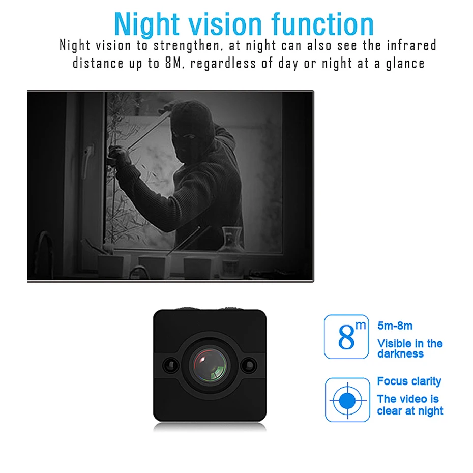 Мини камера wifi камера SQ23 SQ11 SQ12 FULL HD 1080P ночного видения водонепроницаемый корпус CMOS сенсорный регистратор видеокамера