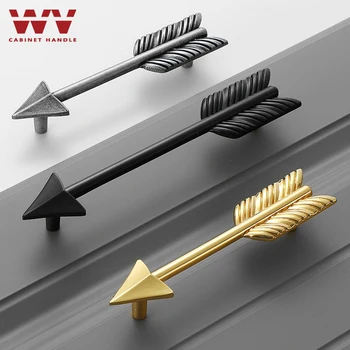 

WV Brass Cabinet Handle Creative Gold Door Knobs and Pulls for Cabinet Kitchen Cupboard Closet Furniture Drawer Pulls Home Decor