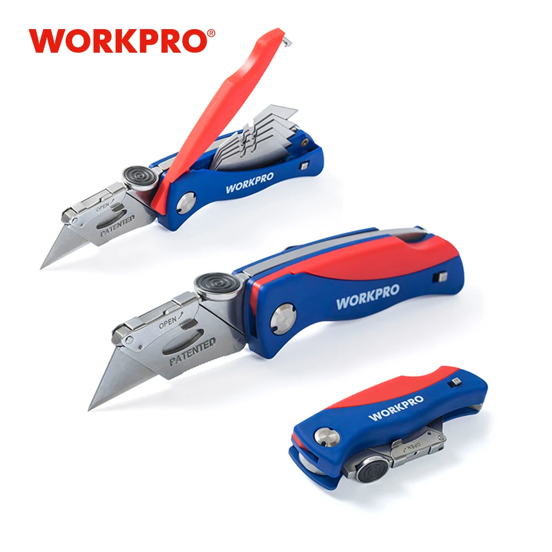 WORKPRO Folding Knife Electrician Utility Knife for Pipe Cable Cutter