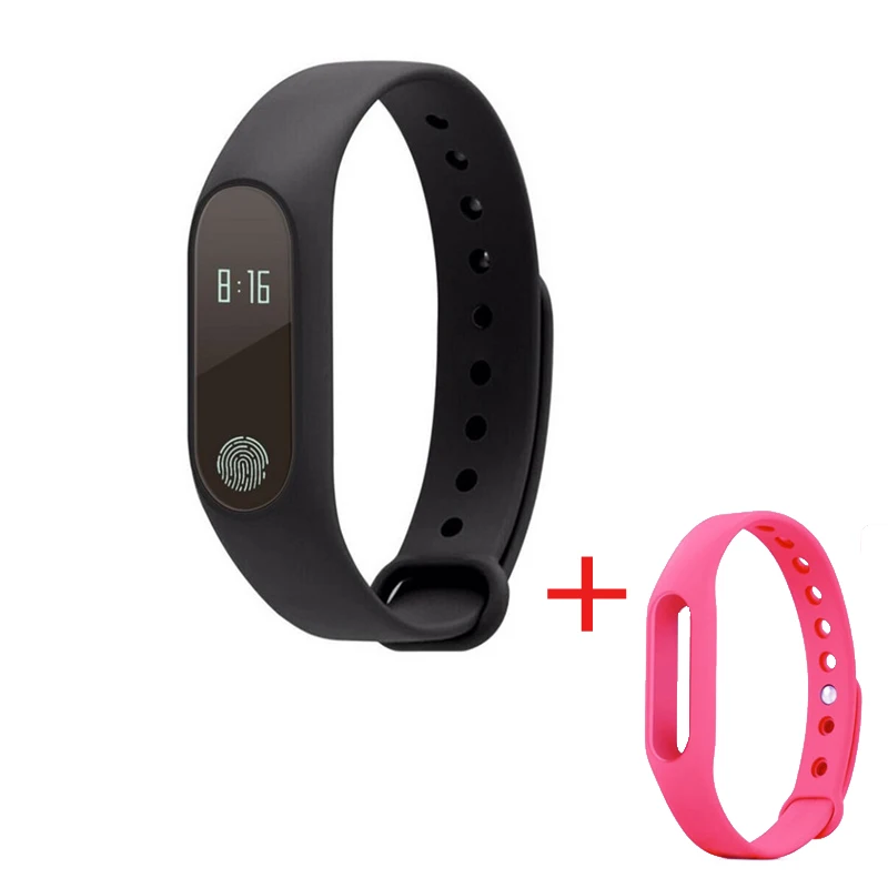 Смарт-браслет M2 фитнес-трекер умный Браслет монитор сердечного ритма во время сна Bluetooth спортивные часы Шагомер Браслет Для Xiaomi полосы - Цвет: With Pink Band