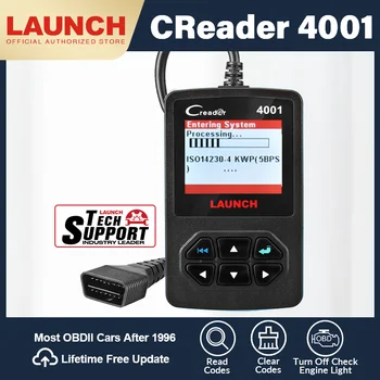 

Launch CReader 4001 OBD2 Scanner DIY Car Code Reader CR4001 OBDII Diagnostic Tool Free Update X431 CR419 Same as Autel AL319