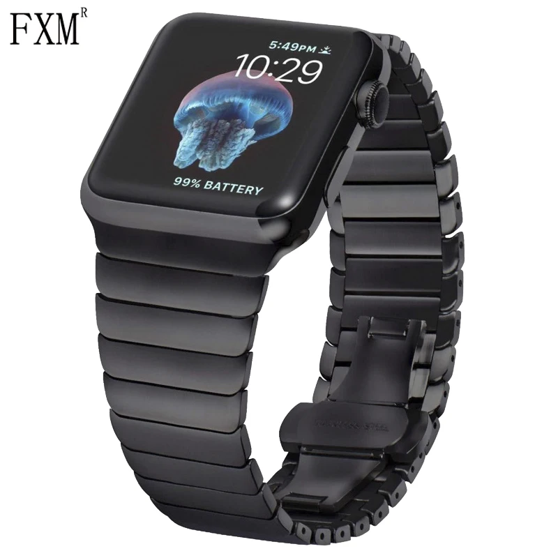 Ремешок для часов OSRUI из нержавеющей стали Apple watch 4 44 40 iwatch 3 браслет apple ремешок 42 38