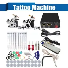 Набор для тату-машинки, 2 катушки, двигатель для тату, мощная татуировка, ручки для начинающих, комплекты для художников, Перманентный макияж