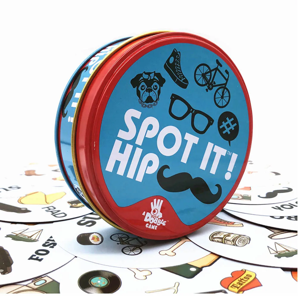 Место это карточная игра настольные игры Dobble Алфавит животные кемпинг хип праздник образование игрушки семья дети Вечеринка игральные карты игры - Цвет: Hip